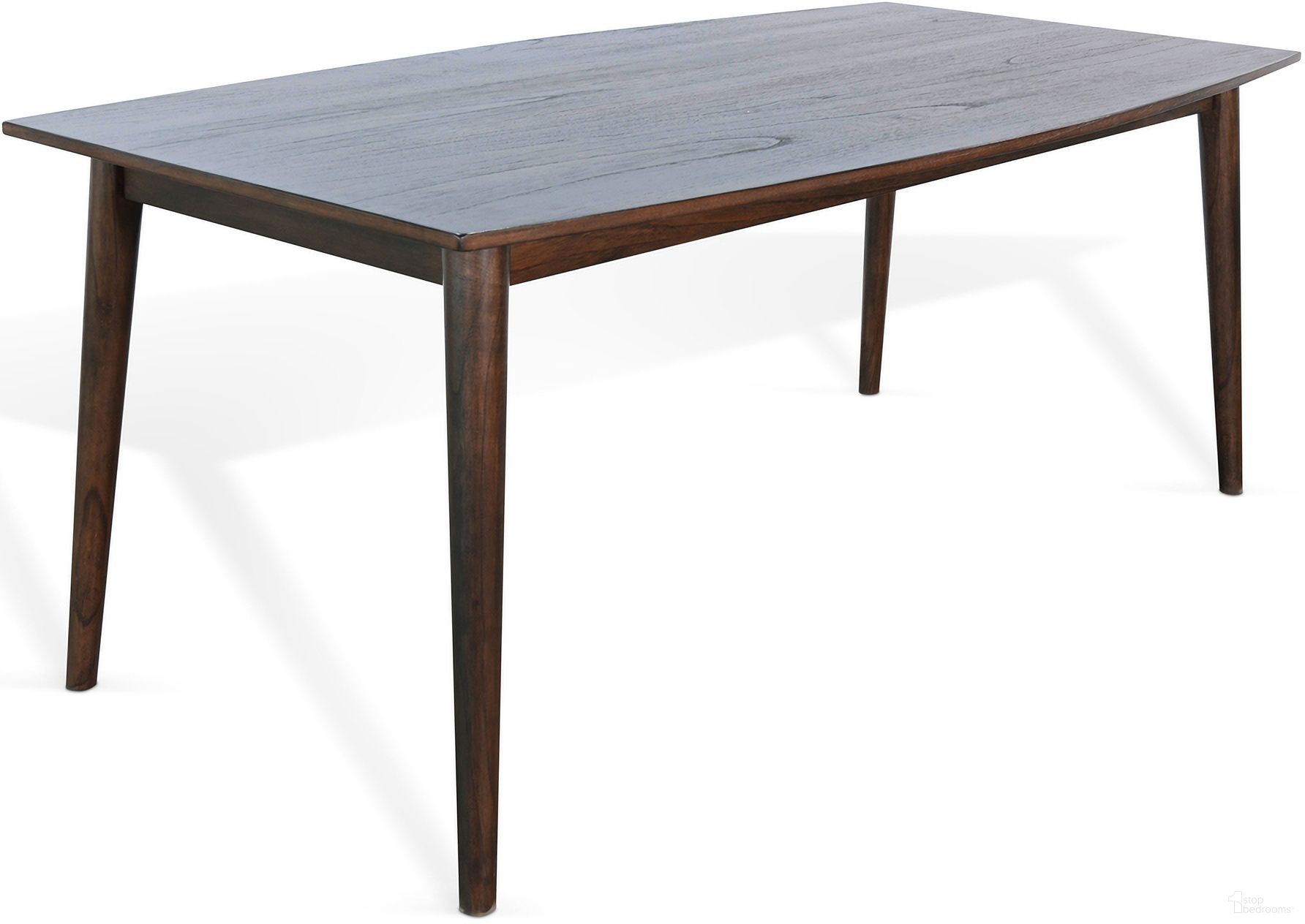 The appearance of American Modern Wood Dining Table In Walnut designed by Sunny Designs in the transitional interior design. This walnut piece of furniture was selected by 1StopBedrooms from American Modern Collection to add a touch of cosiness and style into your home. Sku: 1179WL. Table Base Style: Legs. Table Top Shape: Rectangular. Size: 40" x 72". Material: Solid Wood.