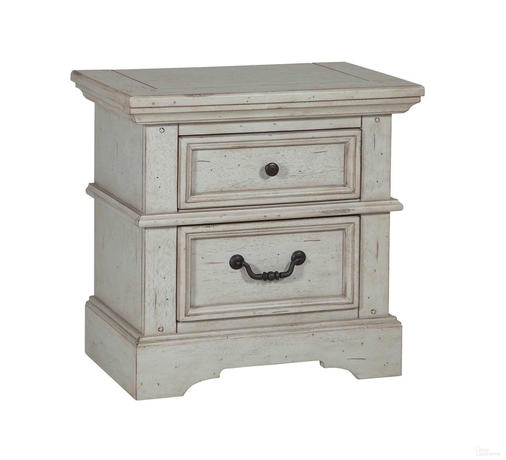 The appearance of American Woodcrafters Stonebrook Small Nightstand in Antique Gray 7820 420 designed by American Woodcrafters in the transitional interior design. This gray piece of furniture was selected by 1StopBedrooms from Stonebrook Collection to add a touch of cosiness and style into your home. Sku: 7820-420. Material: Wood.