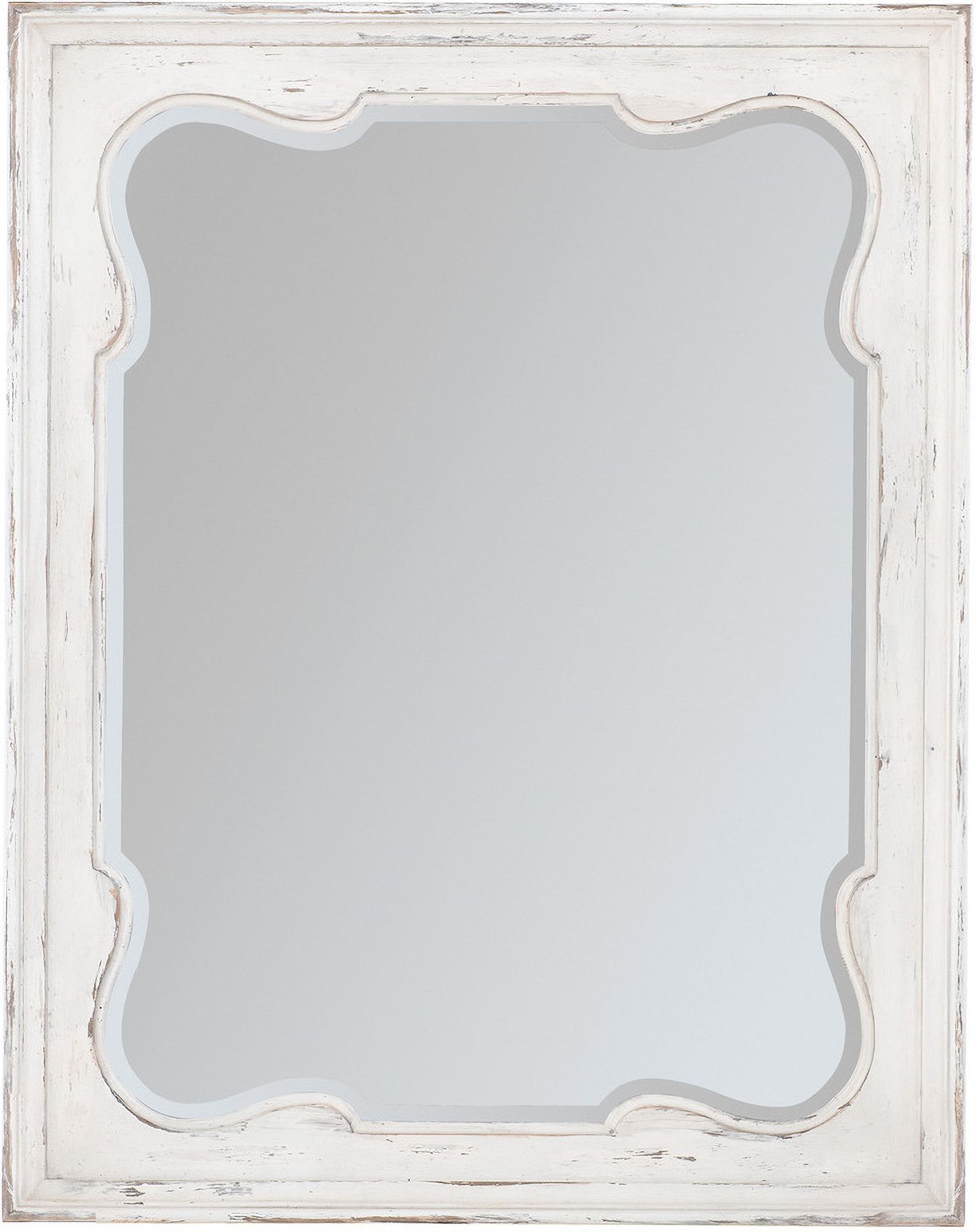 The appearance of Americana Landscape Mirror In White designed by Hooker in the transitional interior design. This white piece of furniture was selected by 1StopBedrooms from Americana Collection to add a touch of cosiness and style into your home. Sku: 7050-90008-02. Material: Wood.