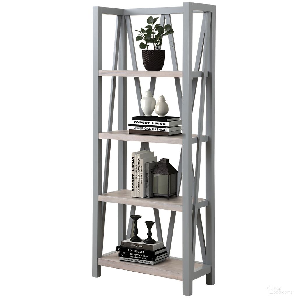 Americana Modern Dove Etagere Bookcase