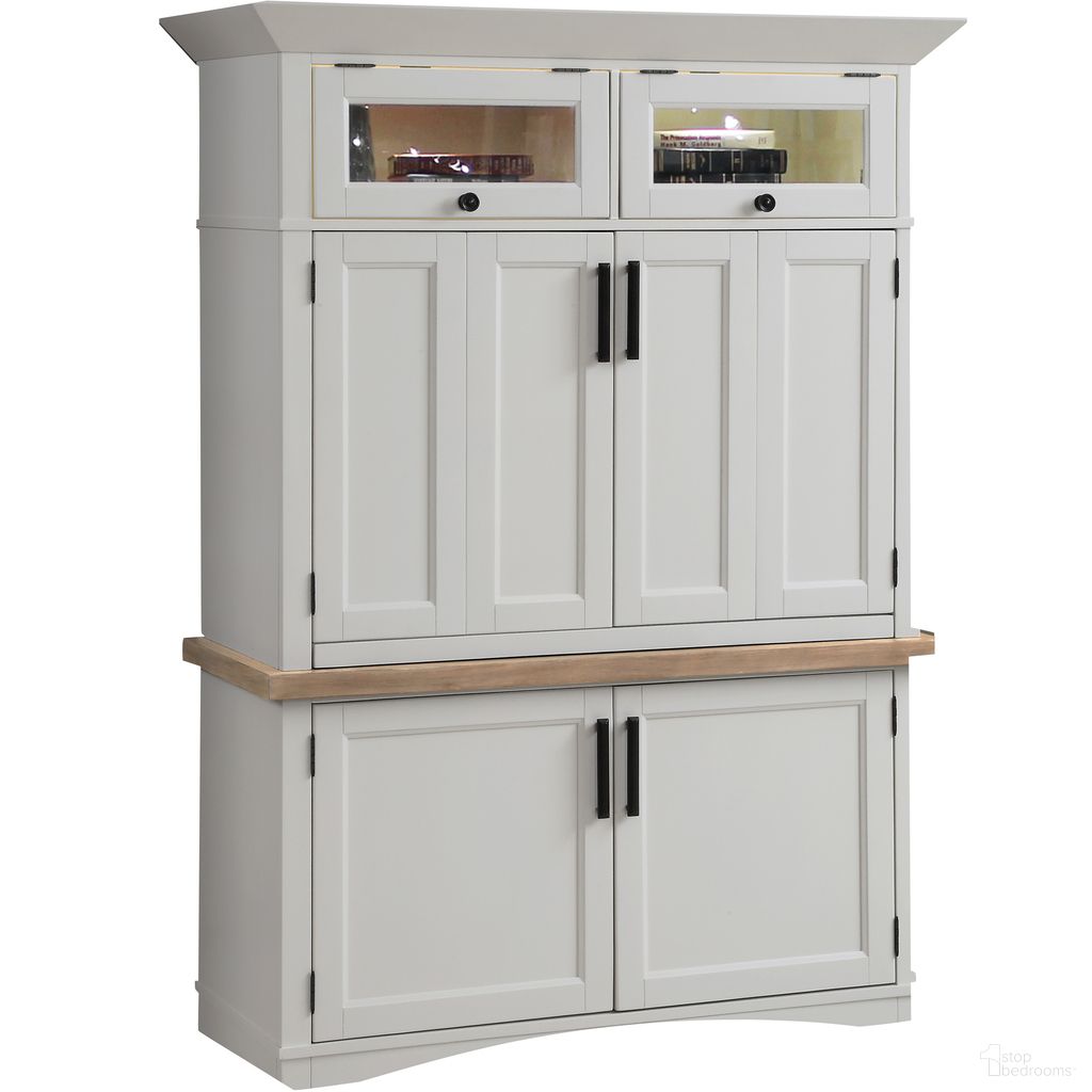 The appearance of Americana Modern Workstation with Led Light In Cotton and Weathered Natural designed by Parker House in the traditional interior design. This cotton and weathered natural piece of furniture  was selected by 1StopBedrooms from Americana Modern Collection to add a touch of cosiness and style into your home. Sku: AME#350B-COT;AME#350C-COT;AME#350T-COT. Material: Poplar.