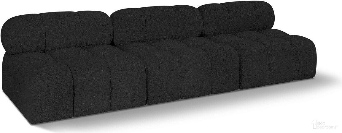 The appearance of Ames Boucle Fabric 3 Piece Modular Sofa In Black designed by Meridian in the modern / contemporary interior design. This black piece of furniture was selected by 1StopBedrooms from Ames Collection to add a touch of cosiness and style into your home. Sku: 611Black-Armless;611Black-Armless;611Black-Armless. Material: Boucle.