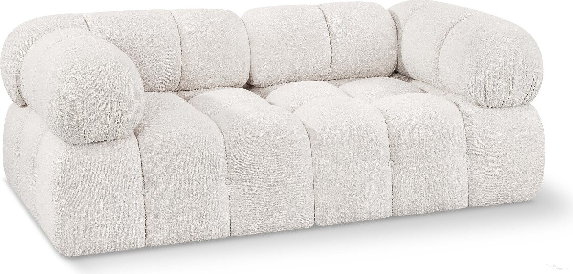 The appearance of Ames Boucle Fabric 2 Seater Modular Sofa with Arm Support In Cream designed by Meridian in the modern / contemporary interior design. This cream piece of furniture was selected by 1StopBedrooms from Ames Collection to add a touch of cosiness and style into your home. Sku: 611Cream-Corner;611Cream-Corner. Material: Boucle.