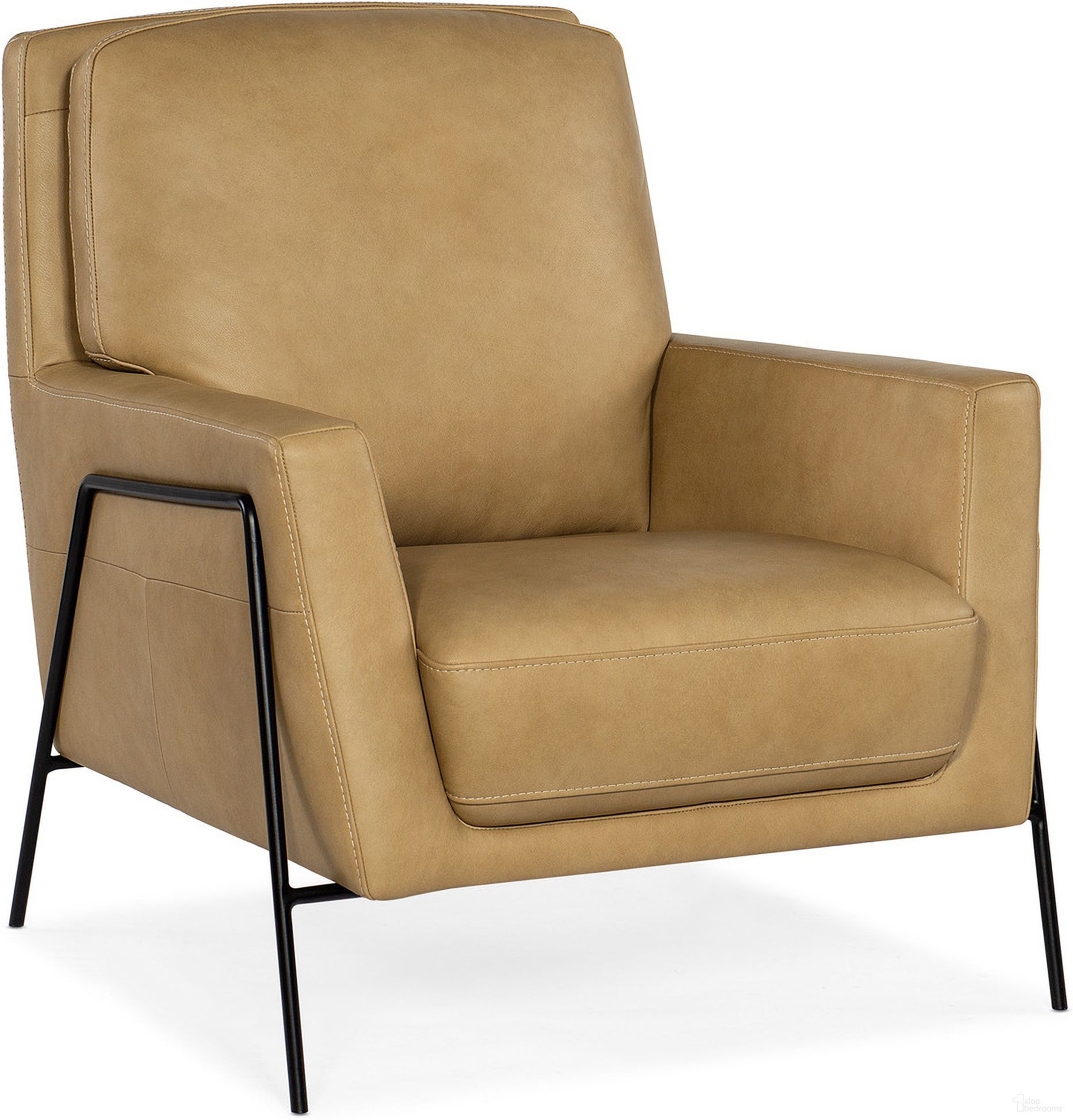 The appearance of Amette Metal Frame Club Chair In Brown designed by Hooker in the modern / contemporary interior design. This brown piece of furniture was selected by 1StopBedrooms from CC Collection to add a touch of cosiness and style into your home. Sku: CC452-009. Material: Leather.