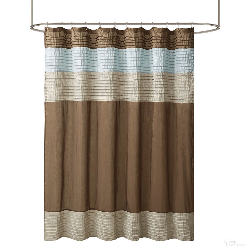 Amherst Faux Silk Shower Curtain In Blue