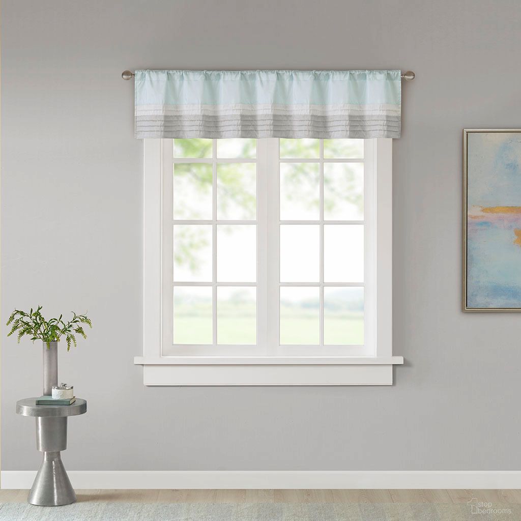 Amherst Polyoni Pintuck Valance In Aqua