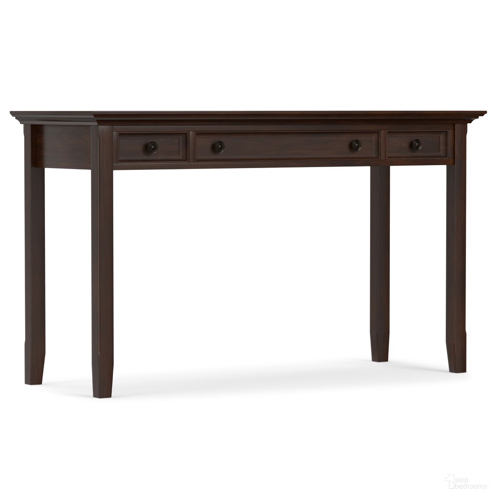 Amherst Solid Wood Desk In Russet Brown
