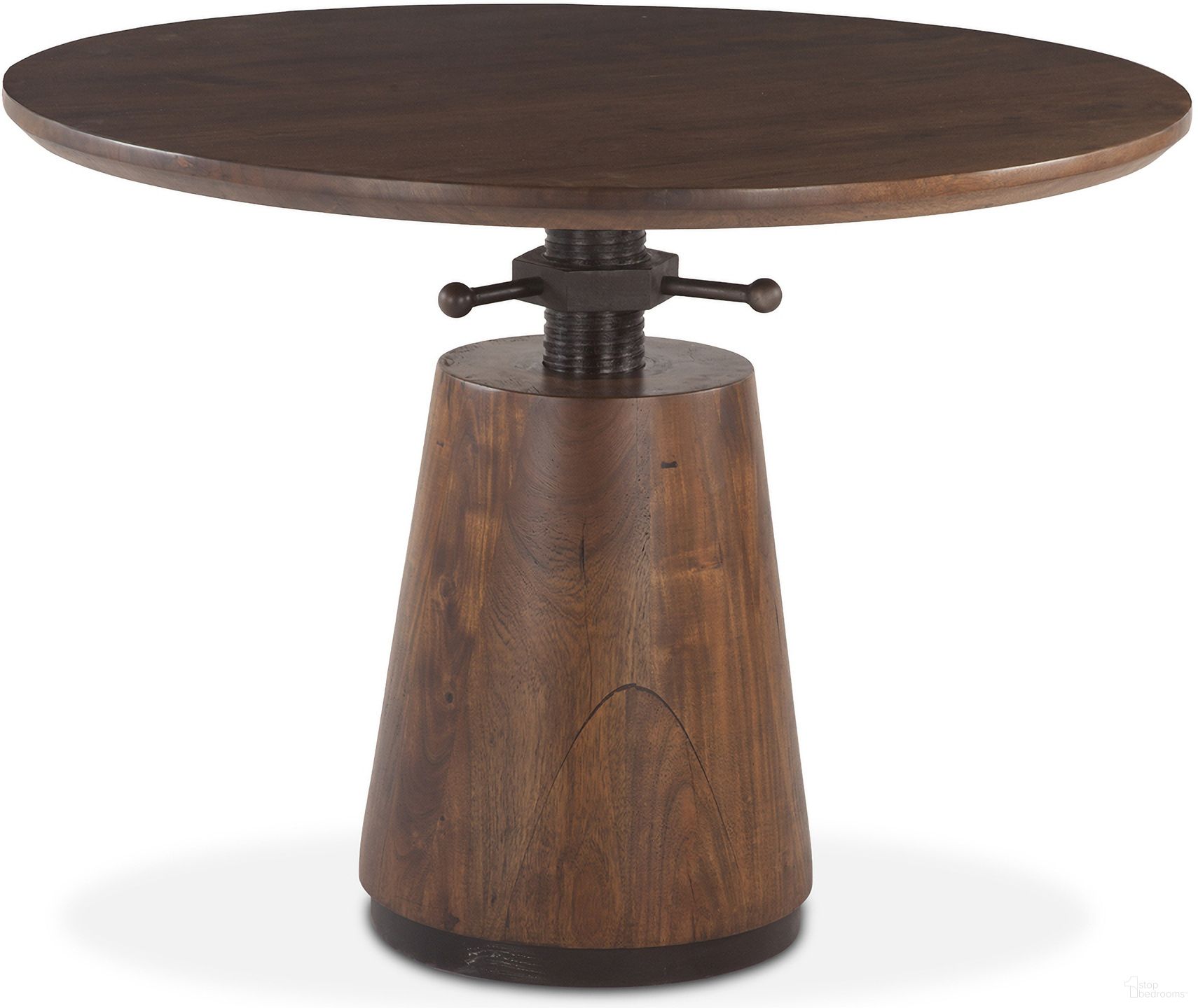 Amici and Iron Adjustable Dining Table In Brown