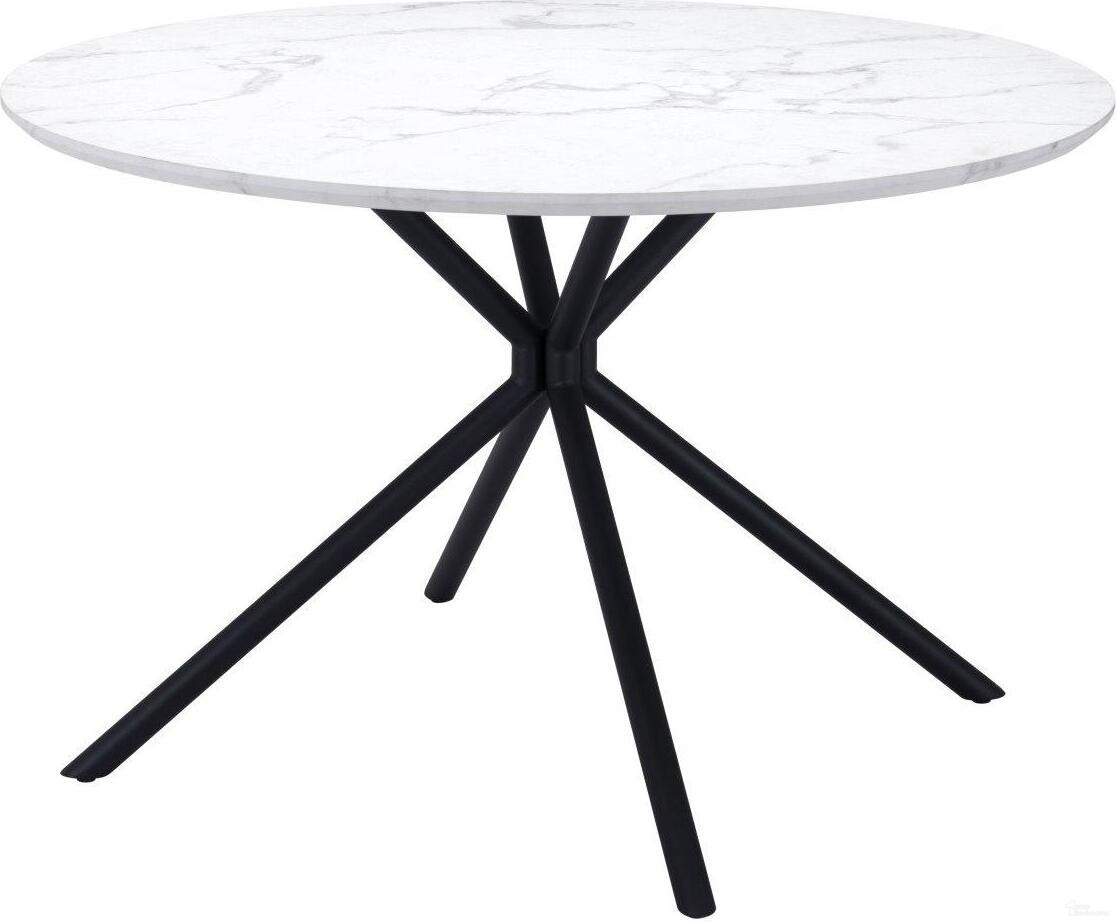 The appearance of Amiens Dining Table In White designed by Zuo Modern in the modern / contemporary interior design. This white piece of furniture  was selected by 1StopBedrooms from Amiens Collection to add a touch of cosiness and style into your home. Sku: 101879. Table Base Style: Pedestal. Table Top Shape: Round. Material: MDF. Size: 47".