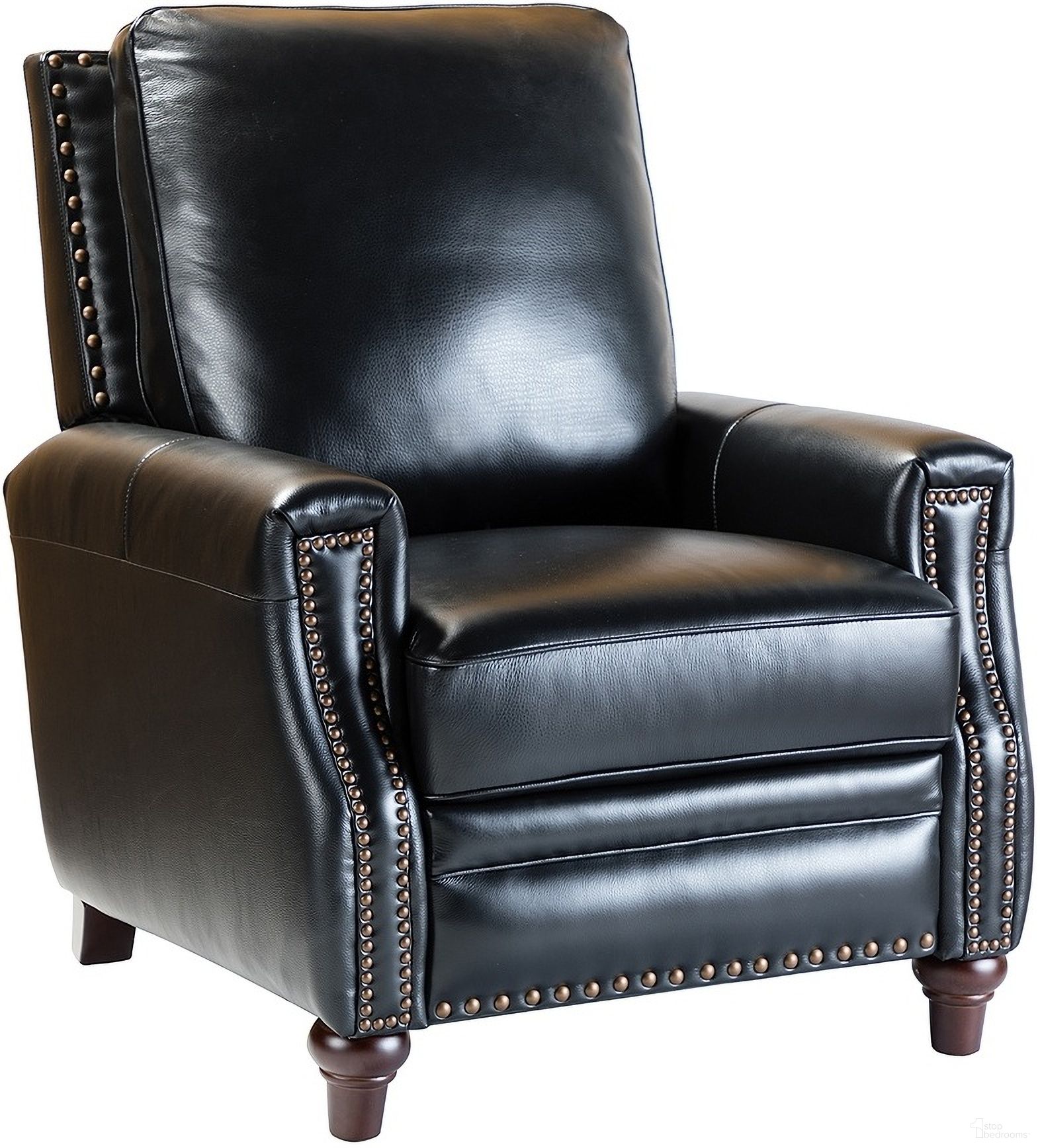 The appearance of Amil Genuine Leather Recliner In Black designed by Karat Home in the modern / contemporary interior design. This black piece of furniture was selected by 1StopBedrooms from Amil Collection to add a touch of cosiness and style into your home. Sku: RCLB0191-BLACK. Material: Genuine Leather.