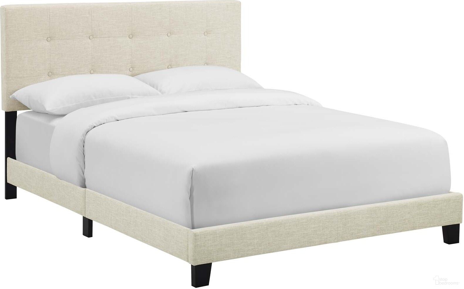 The appearance of Amira Beige Full Upholstered Fabric Bed designed by Modway in the modern / contemporary interior design. This beige piece of furniture was selected by 1StopBedrooms from Amira Collection to add a touch of cosiness and style into your home. Sku: MOD-6000-BEI. Bed Type: Platform Bed. Bed Size: Full. Material: Rubberwood.