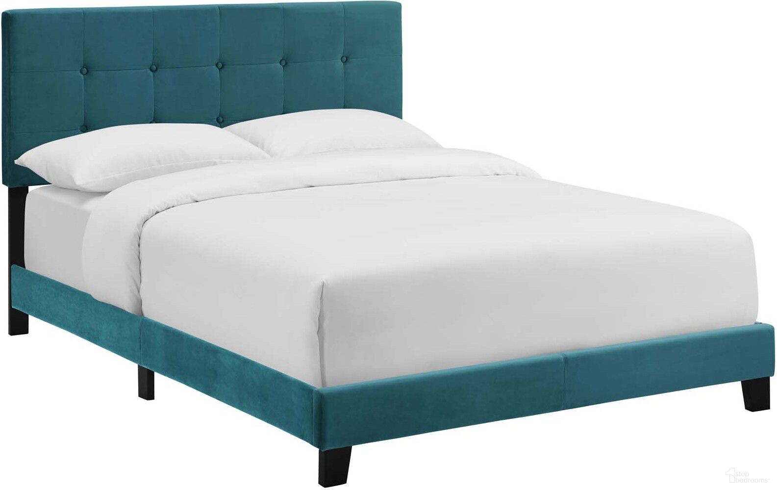 The appearance of Amira Sea Blue Full Performance Velvet Bed designed by Modway in the modern / contemporary interior design. This sea blue piece of furniture was selected by 1StopBedrooms from Amira Collection to add a touch of cosiness and style into your home. Sku: MOD-5859-SEA. Bed Type: Platform Bed. Bed Size: Full. Material: MDF.