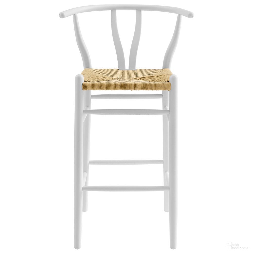 The appearance of Amish Wood Bar Stool In White designed by Modway in the modern / contemporary interior design. This white piece of furniture was selected by 1StopBedrooms from Amish Collection to add a touch of cosiness and style into your home. Sku: EEI-7210-WHI. Material: Wood.
