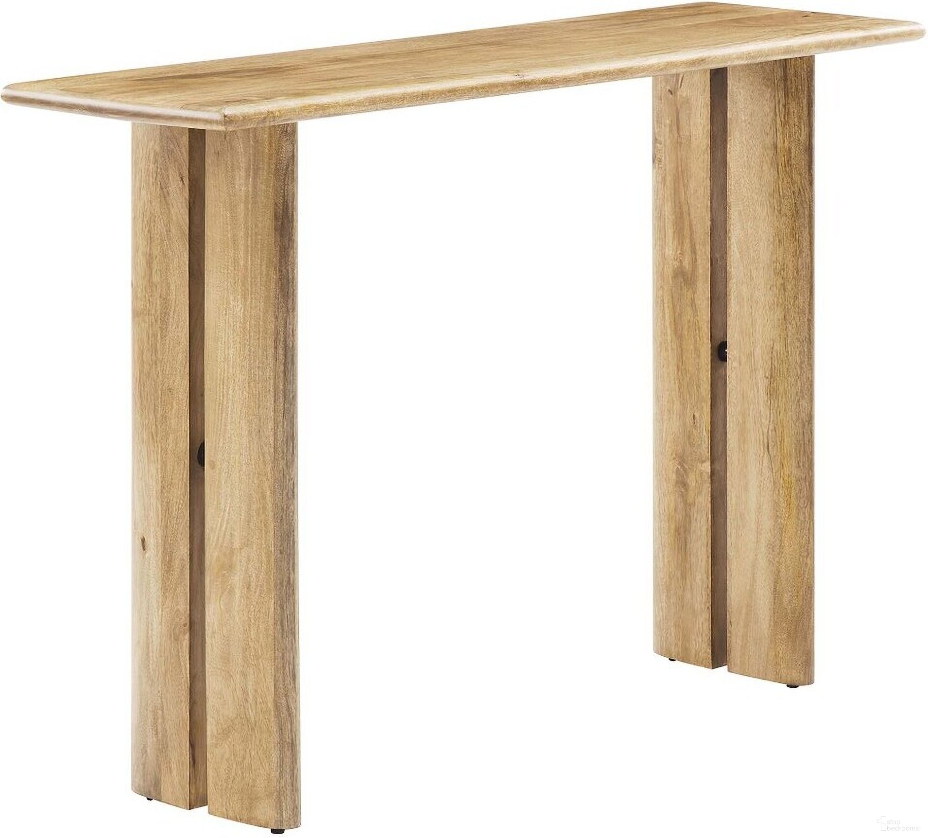 The appearance of Amistad Wood Console Table In Oak designed by Modway in the modern / contemporary interior design. This oak piece of furniture was selected by 1StopBedrooms from Amistad Collection to add a touch of cosiness and style into your home. Sku: EEI-6342-OAK. Material: Wood.