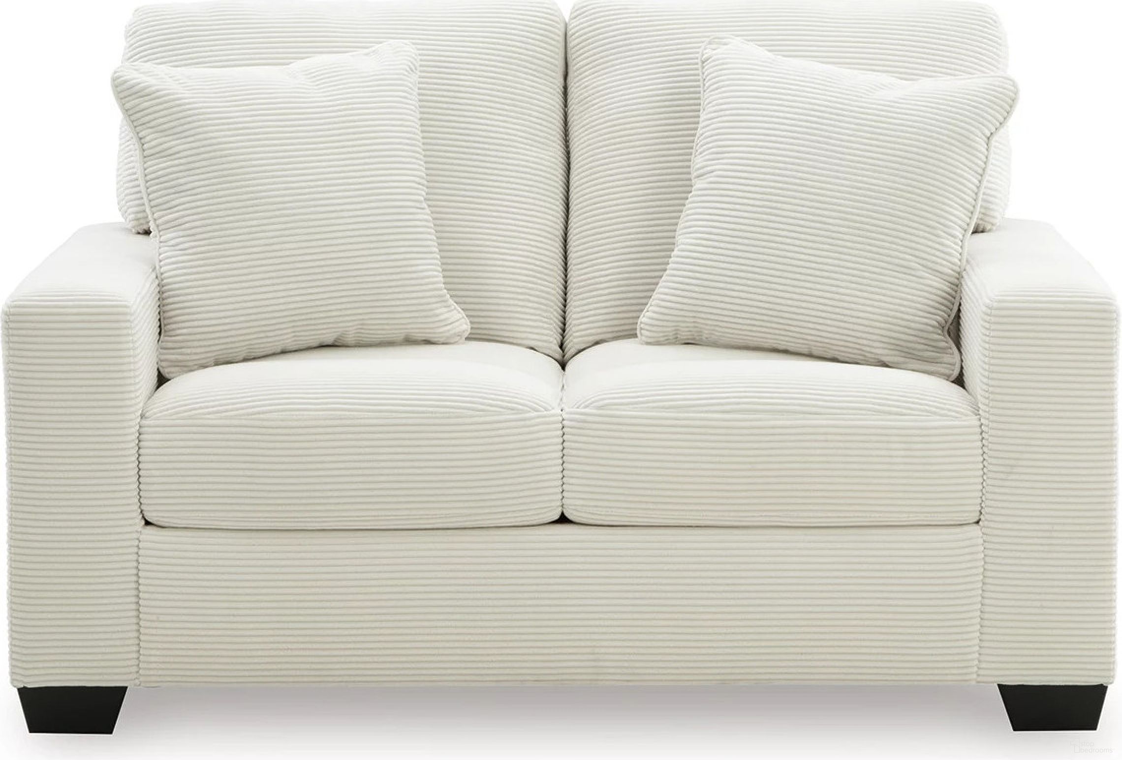 The appearance of Ammon Loveseat In Ivory designed by Signature Design by Ashley in the modern / contemporary interior design. This ivory piece of furniture was selected by 1StopBedrooms from Ammon Collection to add a touch of cosiness and style into your home. Sku: NC3200635. Material: Polyester.