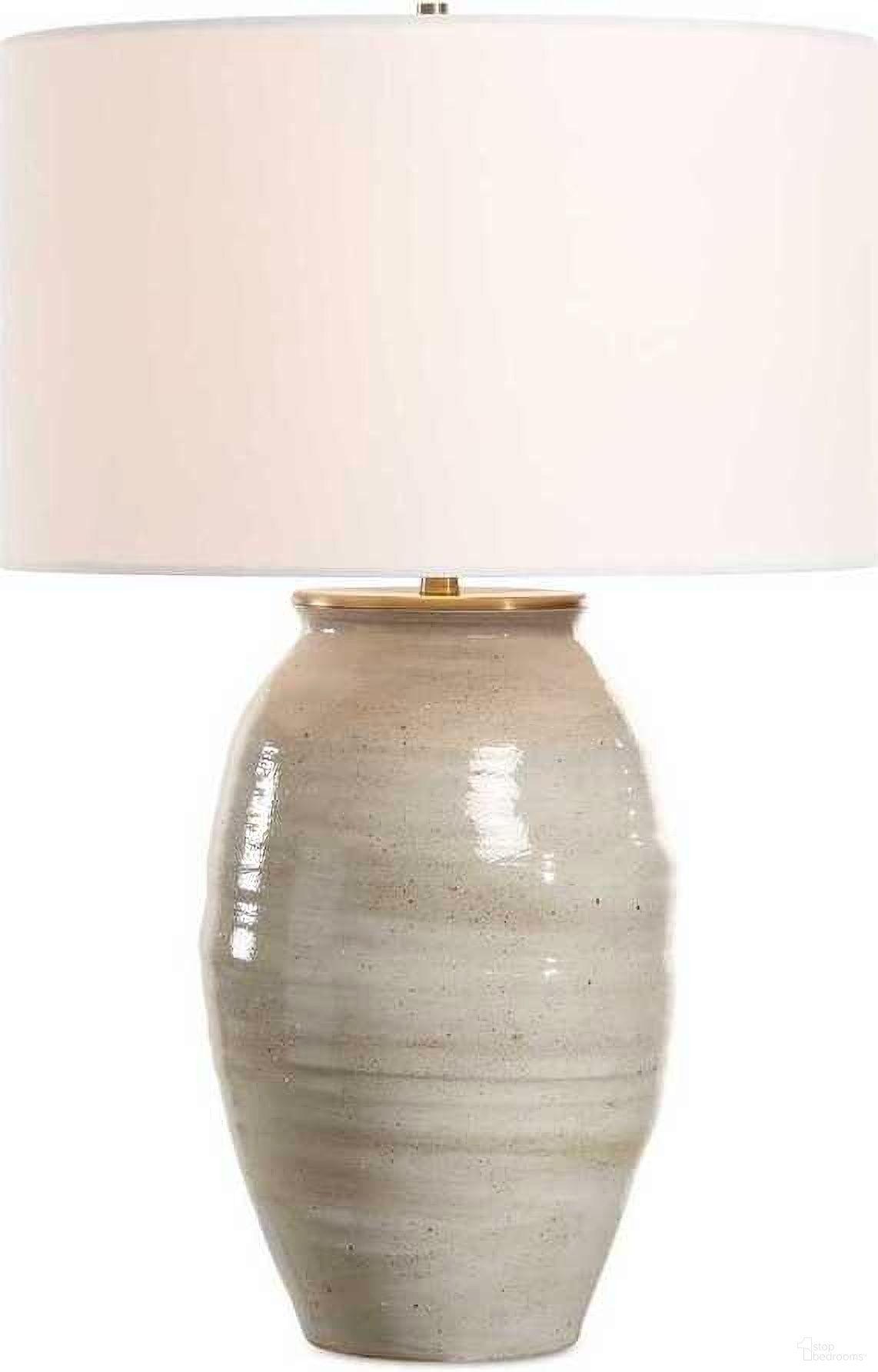 Amos Ceramic Table Lamp In Blue and Gray