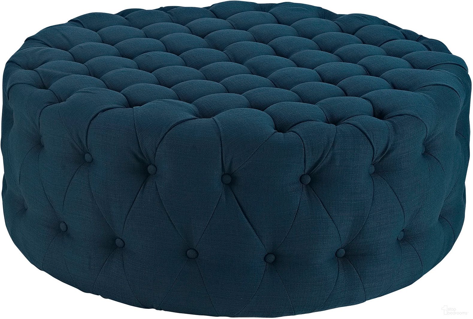 The appearance of Amour Azure Upholstered Fabric Ottoman designed by Modway in the modern / contemporary interior design. This azure piece of furniture  was selected by 1StopBedrooms from Amour Collection to add a touch of cosiness and style into your home. Sku: EEI-2225-AZU. Material: Wood.