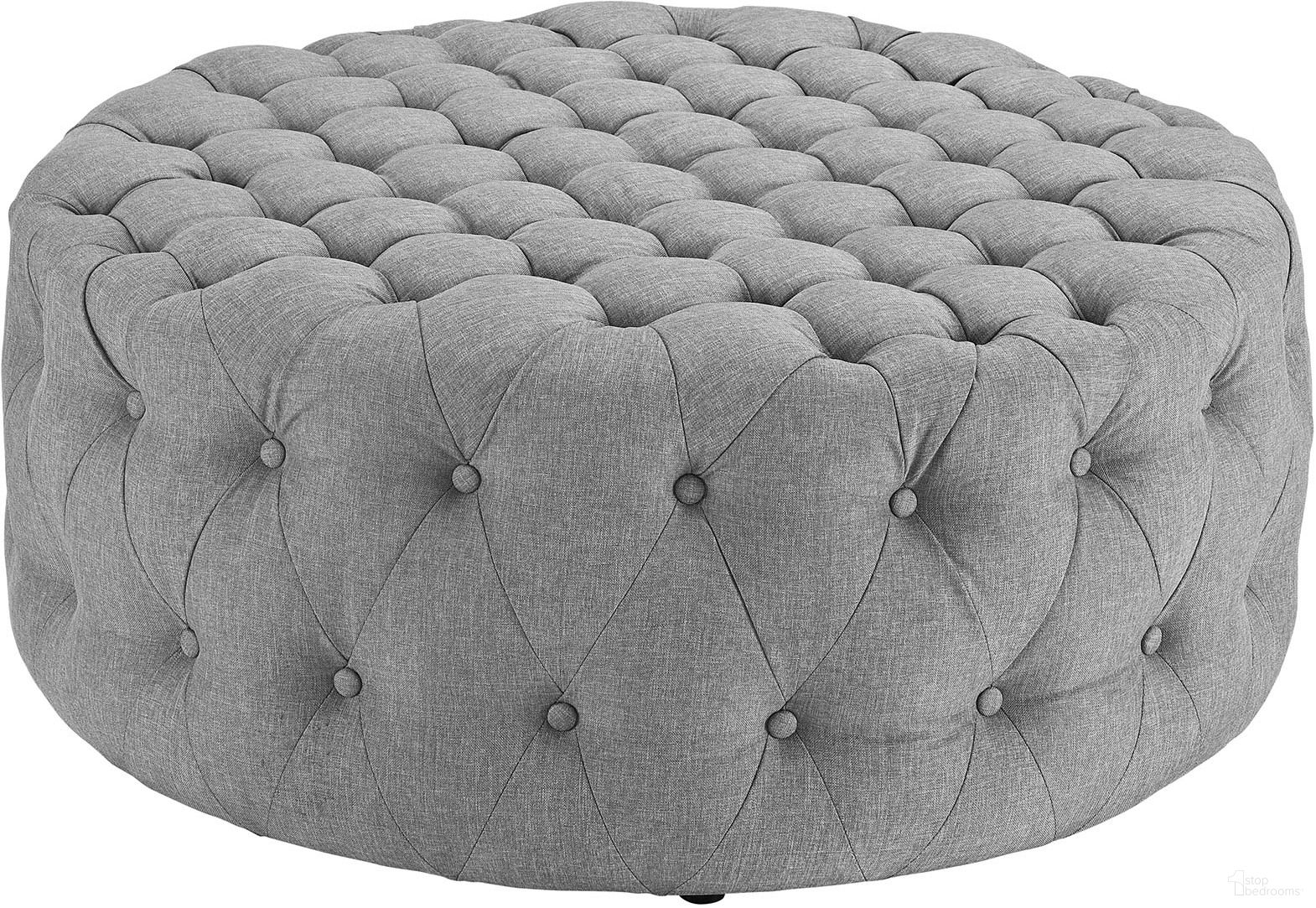 The appearance of Amour Light Gray Upholstered Fabric Ottoman EEI-2225-LGR designed by Modway in the modern / contemporary interior design. This light gray piece of furniture was selected by 1StopBedrooms from Amour Collection to add a touch of cosiness and style into your home. Sku: EEI-2225-LGR. Material: Wood.