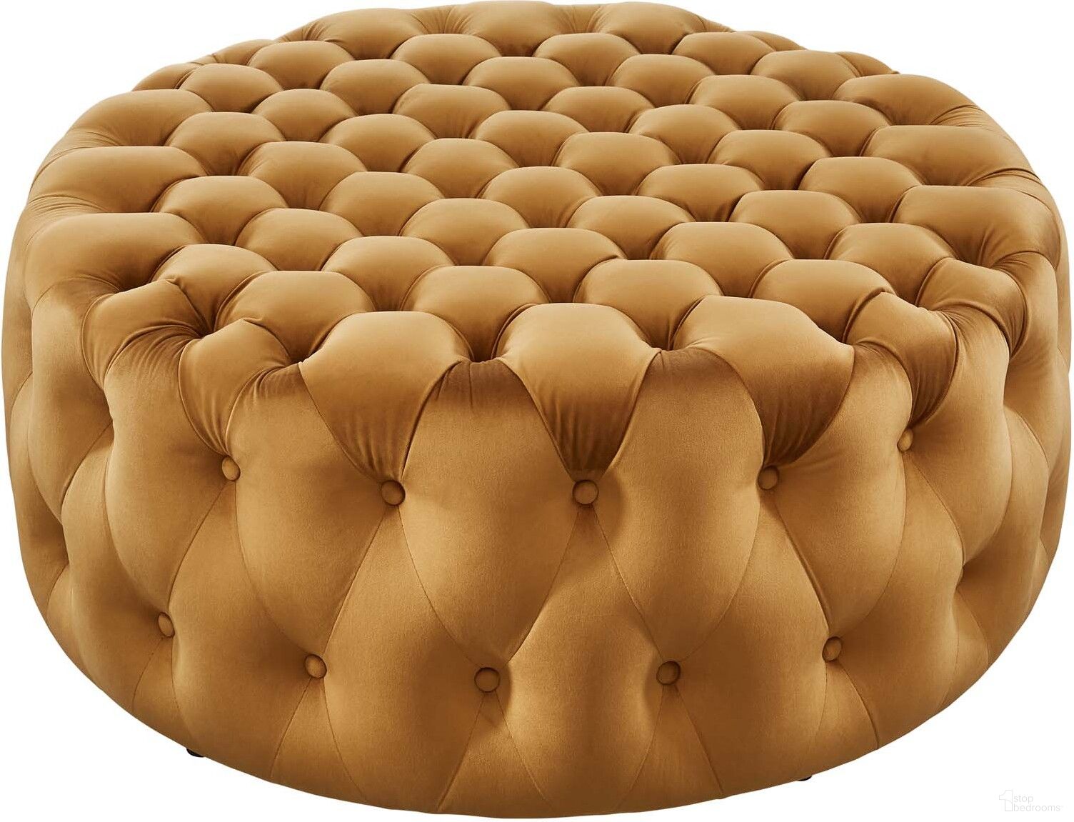 The appearance of Amour Tufted Button Large Round Performance Velvet Ottoman In Cognac designed by Modway in the modern / contemporary interior design. This cognac piece of furniture was selected by 1StopBedrooms from Amour Collection to add a touch of cosiness and style into your home. Sku: EEI-5469-COG. Material: Plywood.