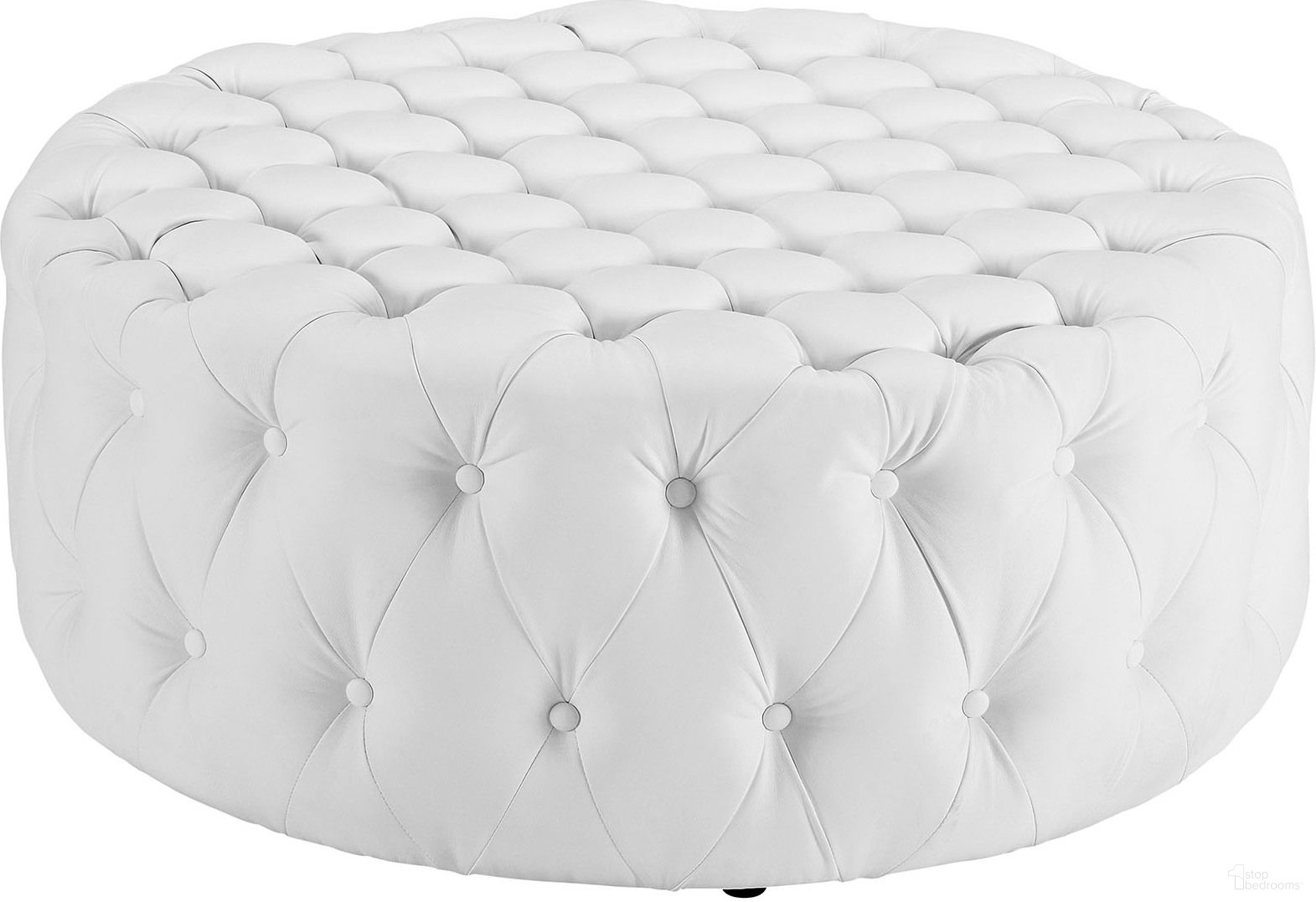 The appearance of Amour White Upholstered Vinyl Ottoman designed by Modway in the modern / contemporary interior design. This white piece of furniture was selected by 1StopBedrooms from Amour Collection to add a touch of cosiness and style into your home. Sku: EEI-2224-WHI. Material: Wood.