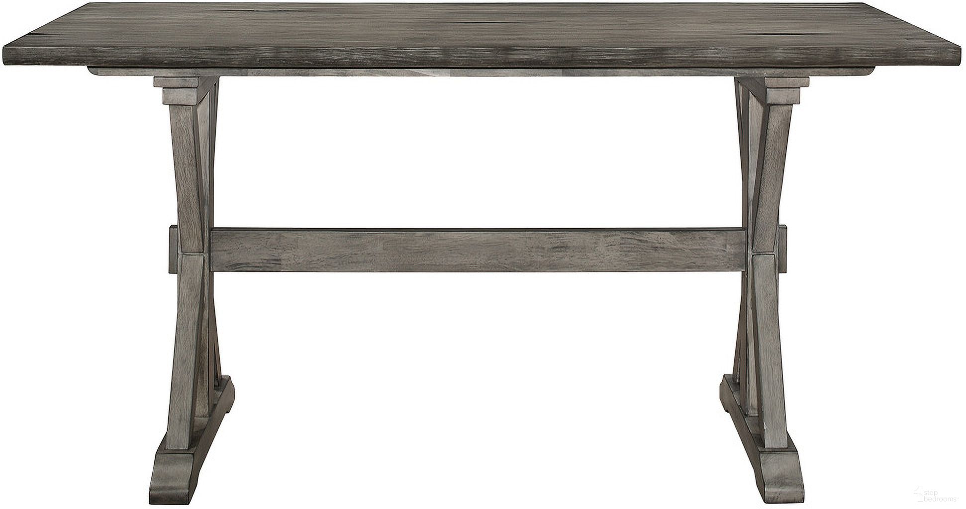The appearance of Amsonia Gray Counter Height Dining Table designed by Homelegance in the transitional interior design. This gray piece of furniture was selected by 1StopBedrooms from Amsonia Collection to add a touch of cosiness and style into your home. Sku: 5602-36. Table Base Style: Trestle. Table Top Shape: Rectangular. Material: Rubberwood. Size: 30".