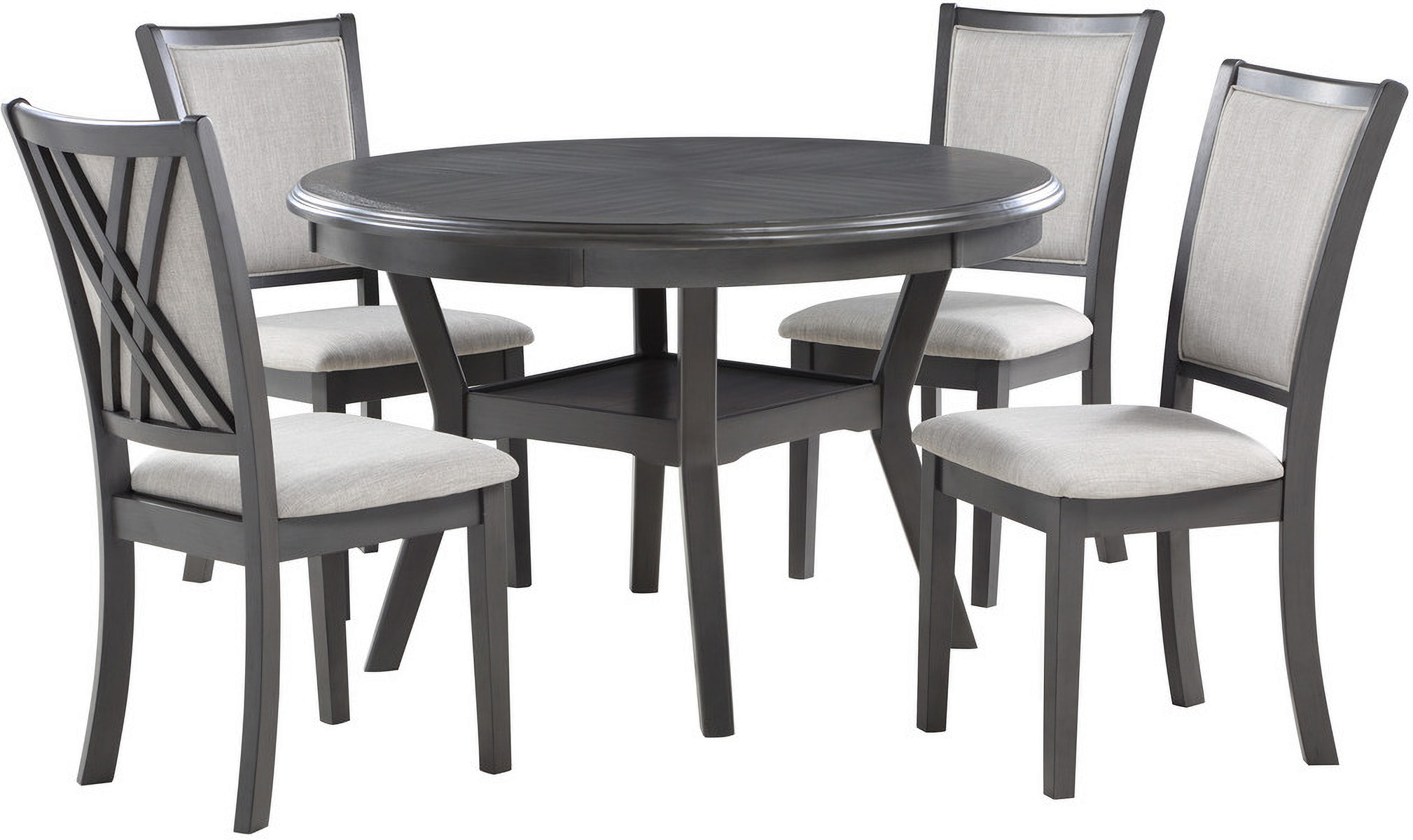 Amy 5 Piece Dining Room Set In Gray By New Classic 1stopbedrooms 4038