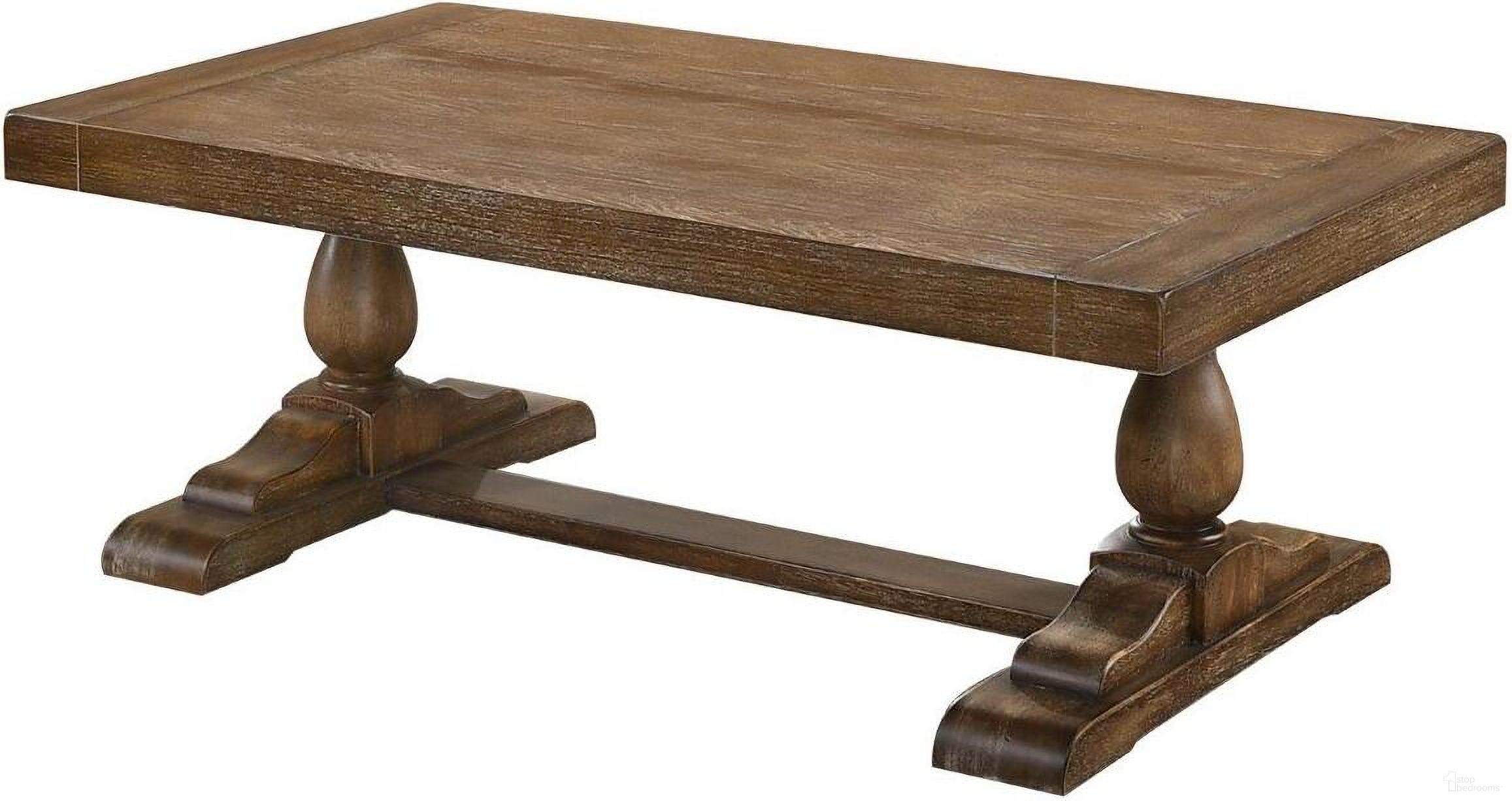 Amy 52 Inch Transitional Wood Coffee Table In Driftwood