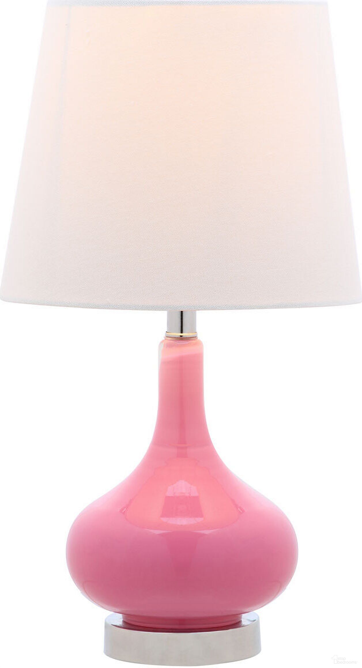 The appearance of Amy Mini Table Lamp in Pink designed by Safavieh in the modern / contemporary interior design. This pink piece of furniture was selected by 1StopBedrooms from Amy Collection to add a touch of cosiness and style into your home. Sku: KID4087P. Material: Glass.
