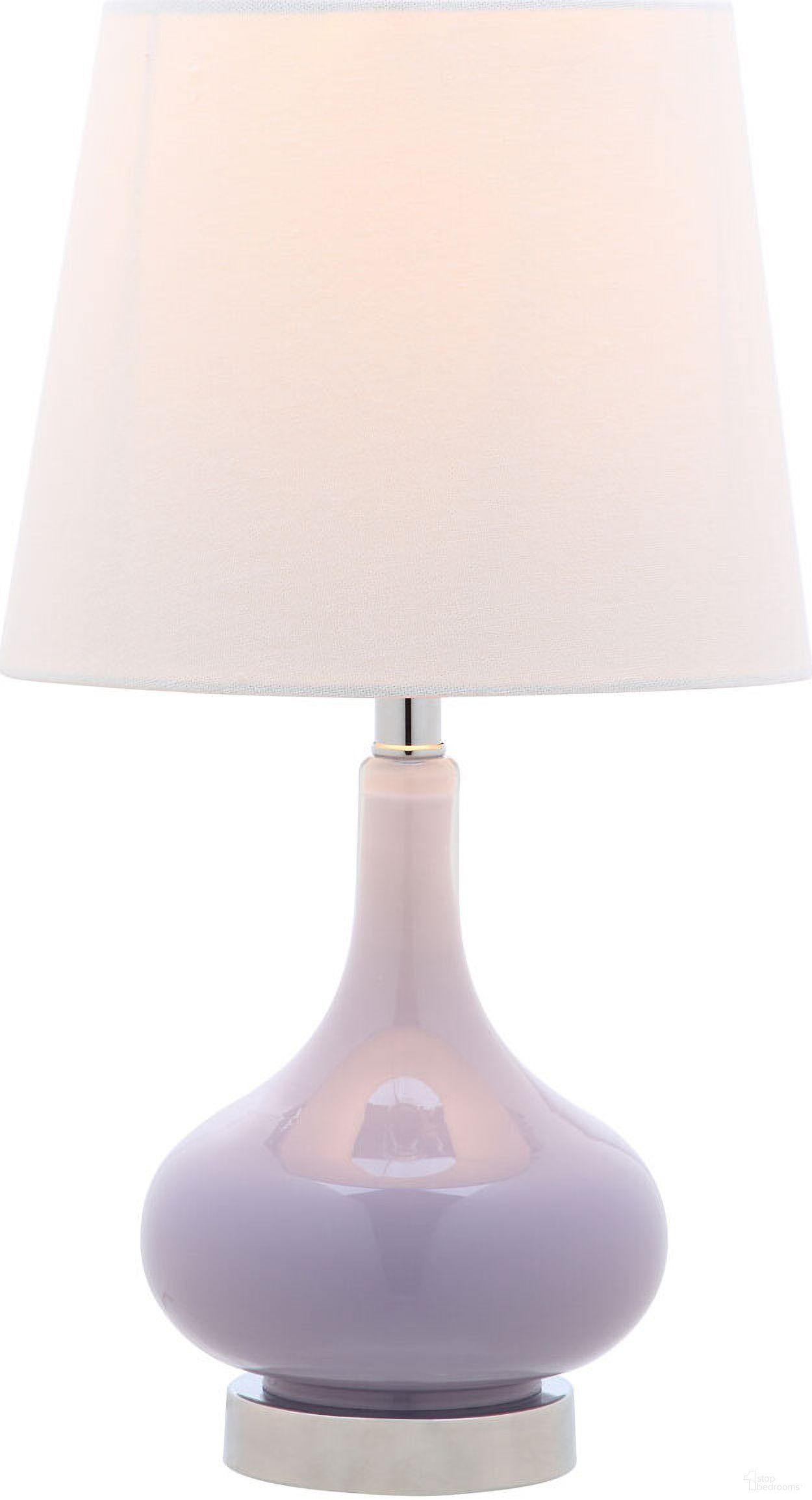 The appearance of Amy Mini Table Lamp in Purple designed by Safavieh in the modern / contemporary interior design. This purple piece of furniture was selected by 1StopBedrooms from Amy Collection to add a touch of cosiness and style into your home. Sku: KID4087Q. Material: Glass.