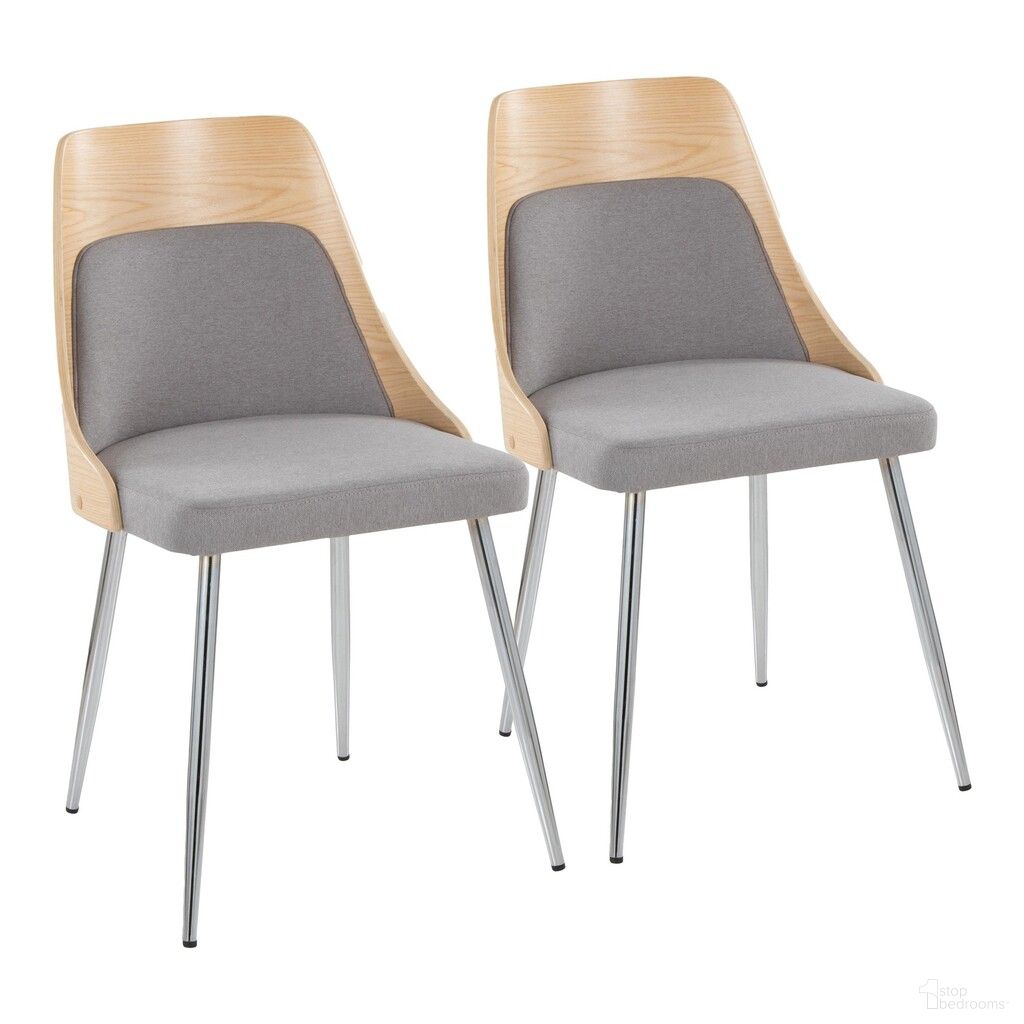 Anabelle Chair Set of 2 In Natural and Grey