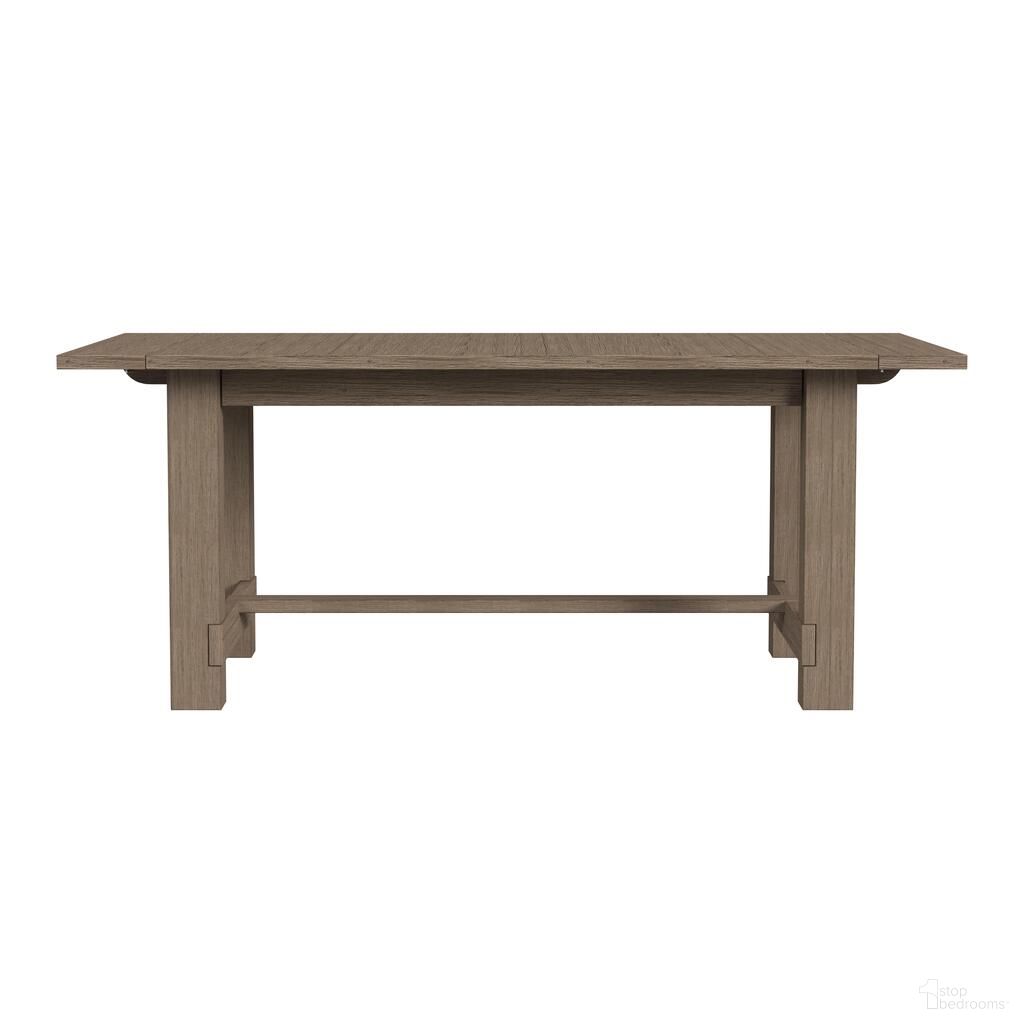 The appearance of Anacortes Trestle Table With Two Leaves In Dark Taupe designed by A-America in the modern / contemporary interior design. This dark taupe piece of furniture was selected by 1StopBedrooms from Anacortes Collection to add a touch of cosiness and style into your home. Sku: ANADT6300. Table Base Style: Trestle. Material: Wood. Table Top Shape: Rectangular. Size: 106" x 42".