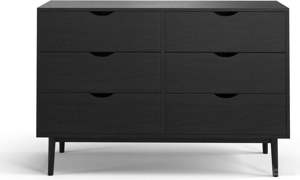 The appearance of Analise 6-Drawer Dresser In Black designed by Aeon in the modern / contemporary interior design. This black piece of furniture  was selected by 1StopBedrooms from Hej Collection to add a touch of cosiness and style into your home. Sku: AE3436-Black. Material: Wood.