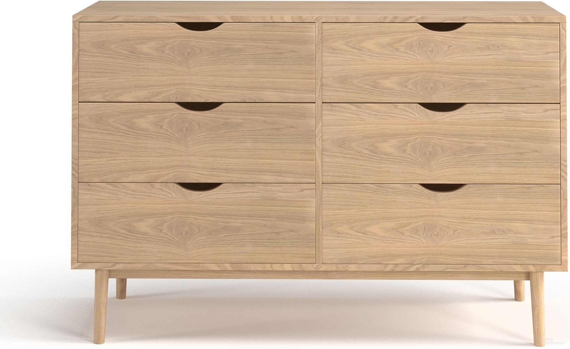 The appearance of Analise 6-Drawer Dresser In White Wash designed by Aeon in the modern / contemporary interior design. This white wash piece of furniture  was selected by 1StopBedrooms from Hej Collection to add a touch of cosiness and style into your home. Sku: AE3436-WhiteWash. Material: Wood.