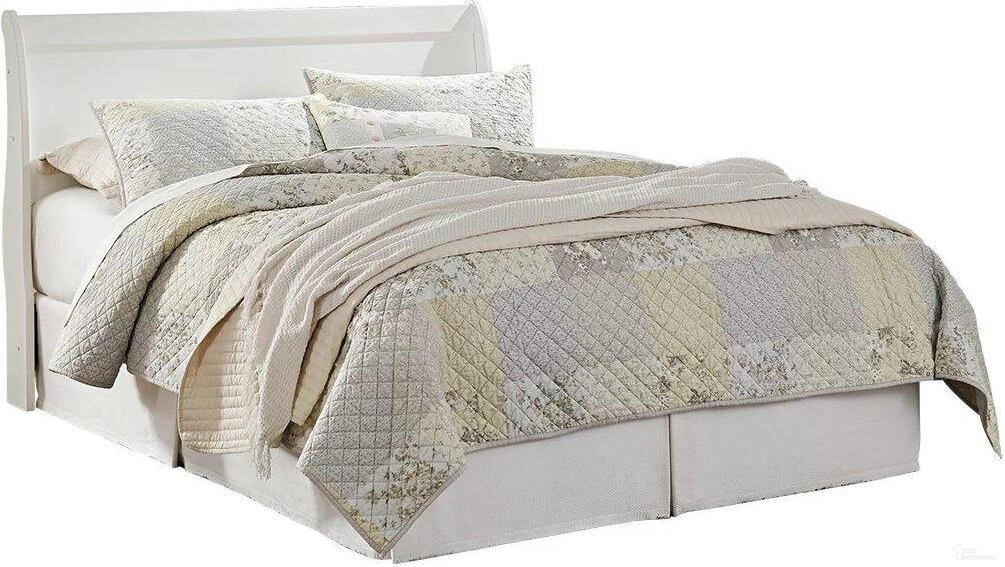 The appearance of Anarasia Queen Sleigh Headboard In White designed by Signature Design by Ashley in the traditional interior design. This white piece of furniture was selected by 1StopBedrooms from Anarasia Collection to add a touch of cosiness and style into your home. Sku: B129-77. Material: Wood. Bed Size: Queen.