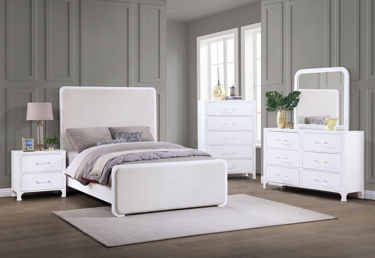 Anastasia Bedroom Set In Pearl White by Coaster | 1StopBedrooms