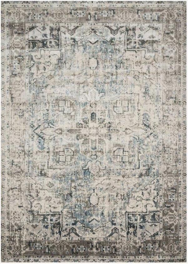 The appearance of Anastasia Blue/Slate Rug ANASAF-20BBSL160S designed by Loloi Rugs in the transitional interior design. This blue and slate piece of furniture was selected by 1StopBedrooms from Anastasia Collection to add a touch of cosiness and style into your home. Sku: ANASAF-20BBSL160S. Material: Polypropylene.