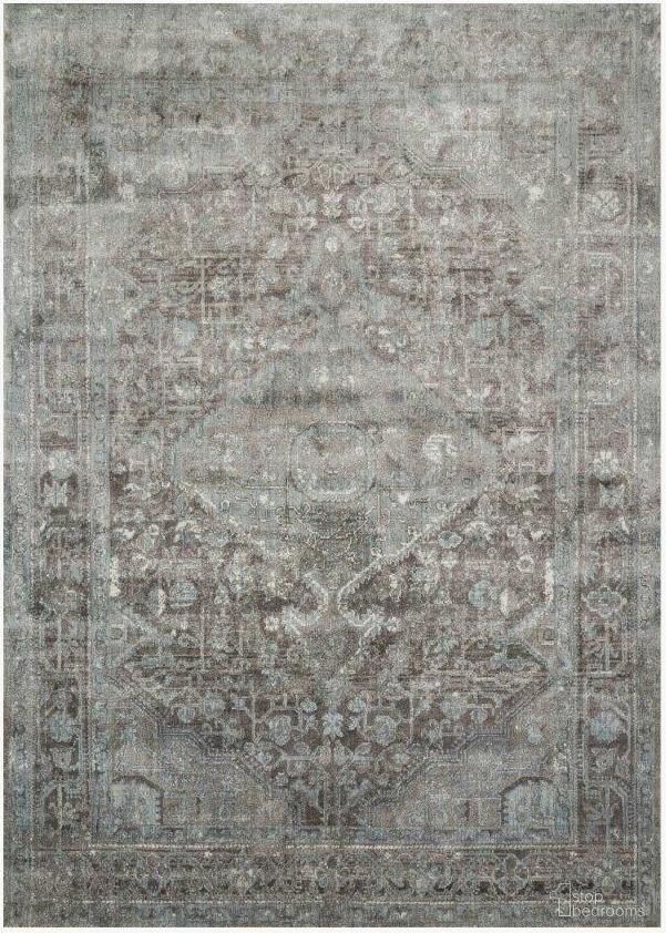 The appearance of Anastasia Stone/Blue 5'3" x 5'3" Rug designed by Loloi Rugs in the transitional interior design. This stone and blue piece of furniture was selected by 1StopBedrooms from Anastasia Collection to add a touch of cosiness and style into your home. Sku: ANASAF-22SNBB530R. Material: Polypropylene.