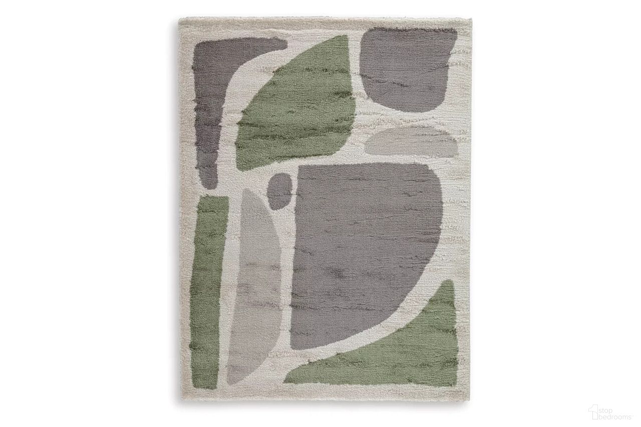 The appearance of Anburgh Medium Rug In Green/Gray/Ivory designed by Signature Design by Ashley in the modern / contemporary interior design. This green/gray/ivory piece of furniture was selected by 1StopBedrooms from Anburgh Collection to add a touch of cosiness and style into your home. Sku: R407352. Material: Fabric.