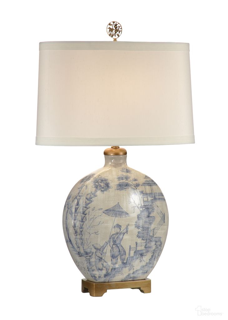 Ancient Snuff Bottle Lamp In Blue