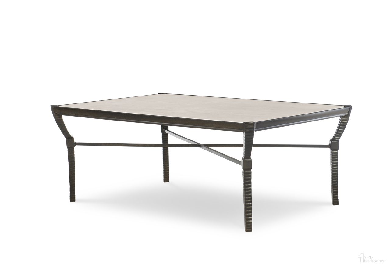 The appearance of Andalusia Cocktail Table In Cordoba designed by Century Furniture in the modern / contemporary interior design. This cordoba piece of furniture  was selected by 1StopBedrooms from Andalusia Collection to add a touch of cosiness and style into your home. Sku: D12-86-1. Material: Aluminum.