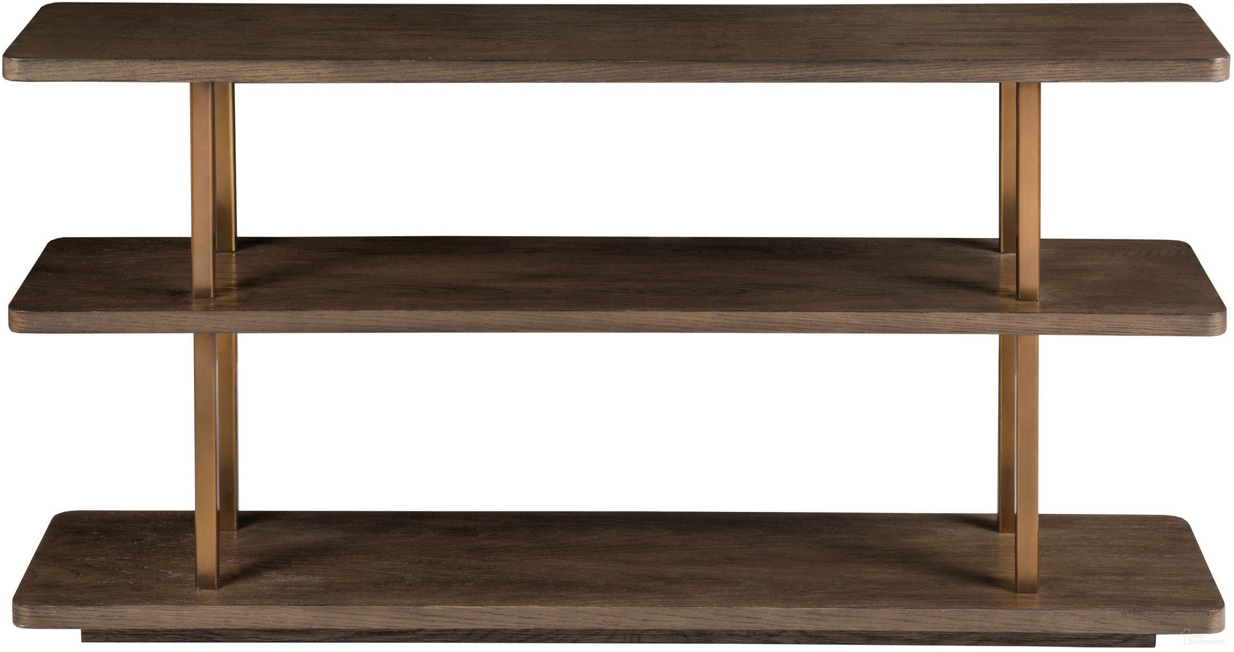 The appearance of Andare Andare Sofa Table In Brown designed by Artistica Home in the modern / contemporary interior design. This brown piece of furniture  was selected by 1StopBedrooms from Andare Collection to add a touch of cosiness and style into your home. Sku: 2371-967. Material: Wood.