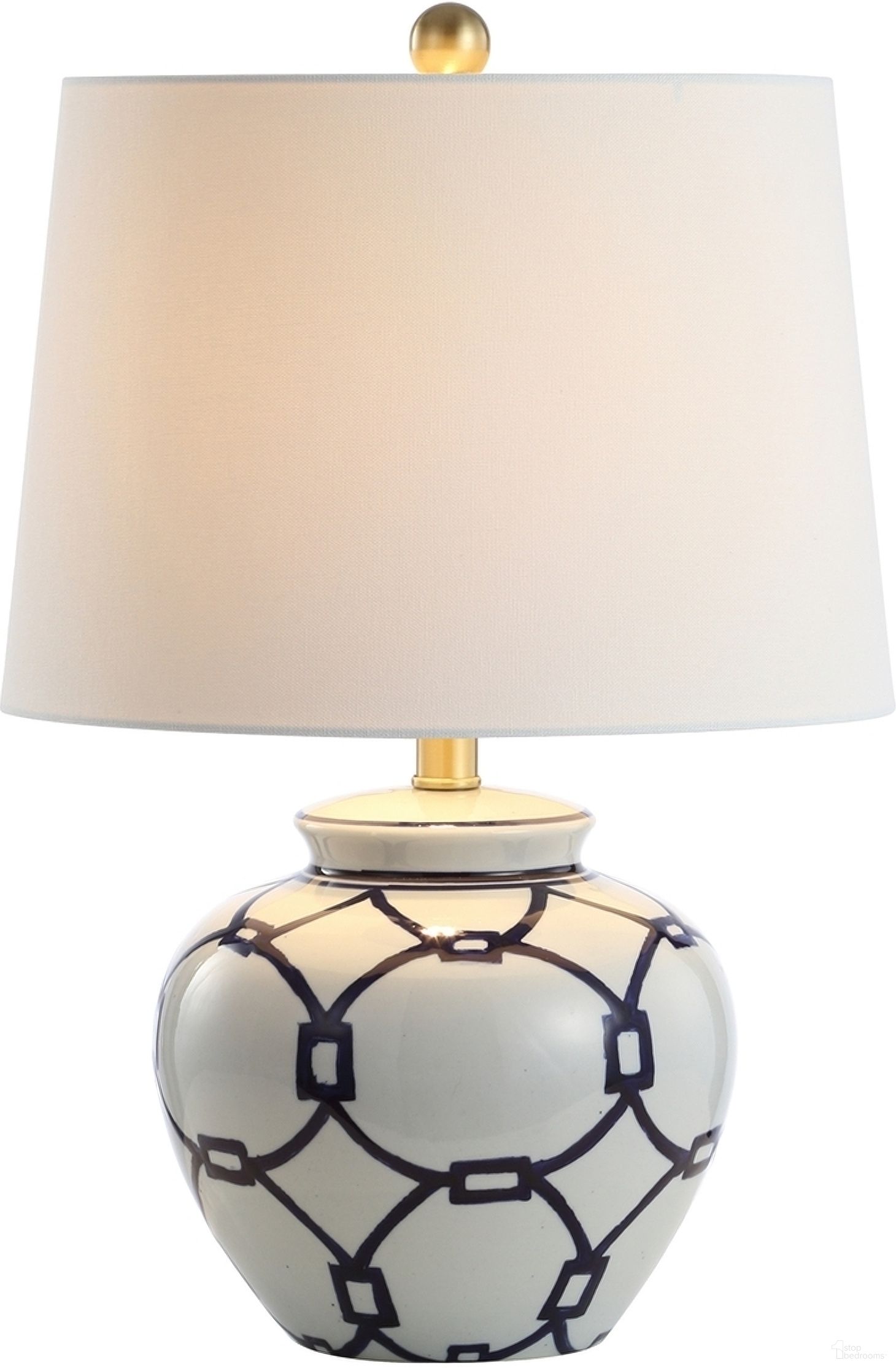 The appearance of Anders White and Blue Table Lamp designed by Safavieh in the modern / contemporary interior design. This white and blue piece of furniture was selected by 1StopBedrooms from Safavieh TBL Collection to add a touch of cosiness and style into your home. Sku: TBL4188A. Material: Brass.