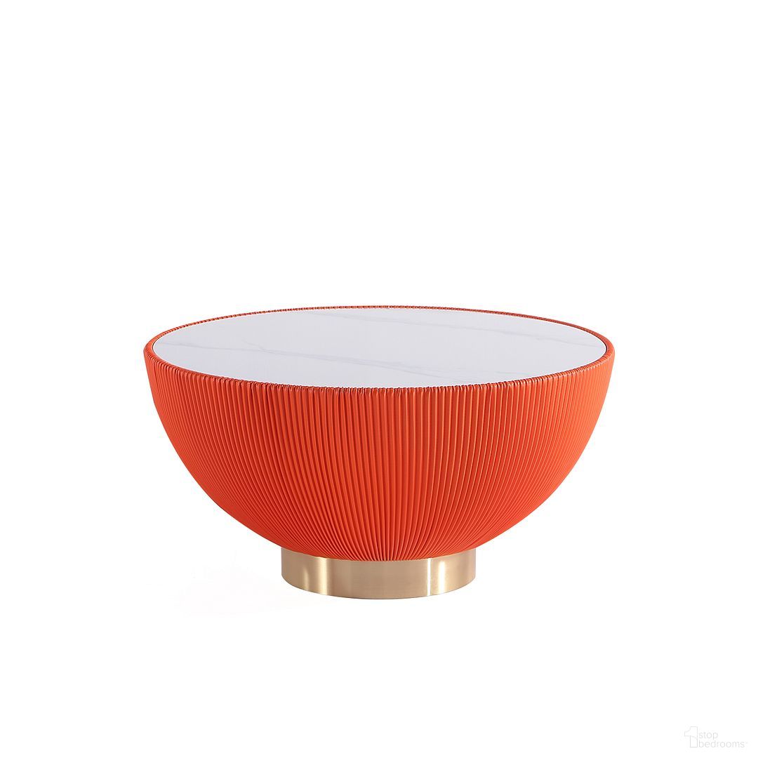 The appearance of Anderson Coffee Table In Orange designed by Manhattan Comfort in the modern / contemporary interior design. This orange piece of furniture  was selected by 1StopBedrooms from Anderson Collection to add a touch of cosiness and style into your home. Sku: CT012-OR. Material: Stainless Steel.