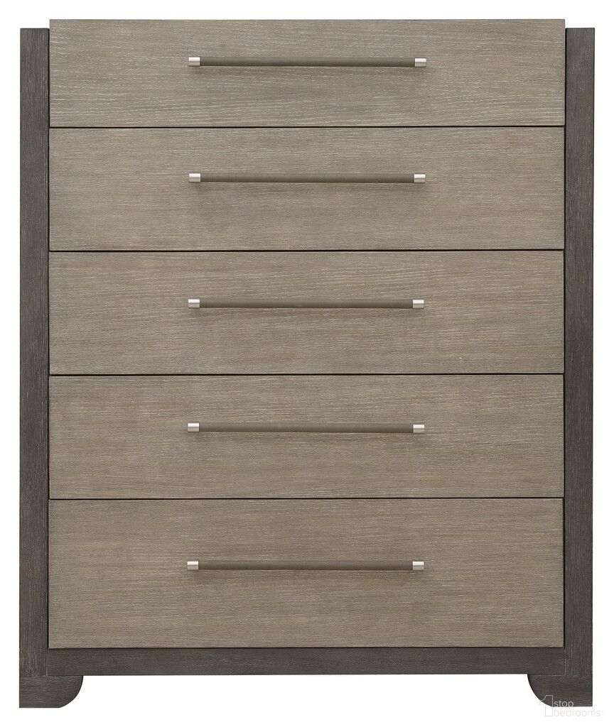 The appearance of Anderson Park 5 Drawer Chest In Moose Trail and Frontier Brown designed by Pulaski in the modern / contemporary interior design. This moose trail/frontier brown piece of furniture was selected by 1StopBedrooms from Anderson Park Collection to add a touch of cosiness and style into your home. Sku: P402124. Material: Solid Rubberwood.