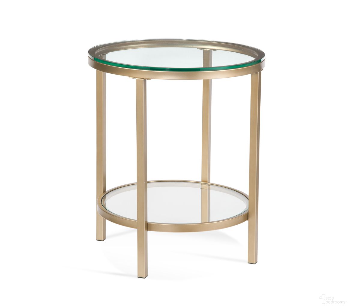 The appearance of Anderson Rd End Table In Antique Gold designed by Bassett Mirror Company in the modern / contemporary interior design. This antique gold piece of furniture  was selected by 1StopBedrooms from Anderson Collection to add a touch of cosiness and style into your home. Sku: 7000-LR-220. Material: Metal.