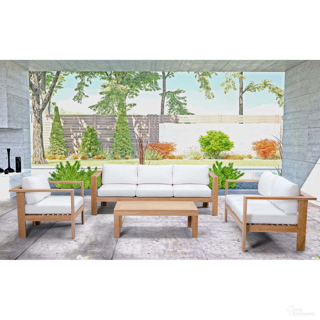 The appearance of Ando 4 Piece Sofa Set In Canvas Natural and Teak designed by Harmonia Living in the modern / contemporary interior design. This canvas natural/teak piece of furniture was selected by 1StopBedrooms from Ando Collection to add a touch of cosiness and style into your home. Sku: HL-ANDO-TK-4SS-CN. Material: Teak.