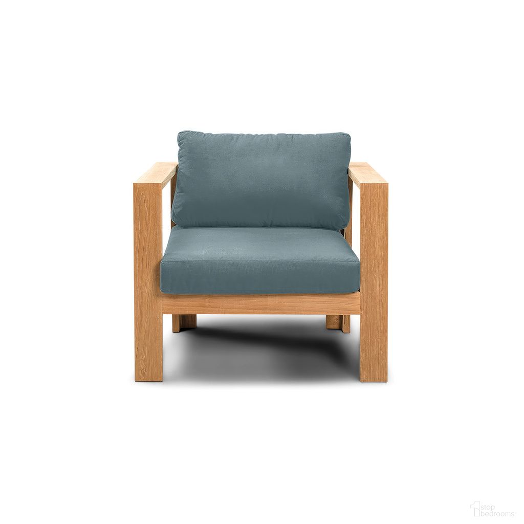 The appearance of Ando Club Chair In Cast Lagoon and Teak designed by Harmonia Living in the modern / contemporary interior design. This cast lagoon/teak piece of furniture  was selected by 1StopBedrooms from Ando Collection to add a touch of cosiness and style into your home. Sku: HL-ANDO-TK-CC-CL. Material: Teak.