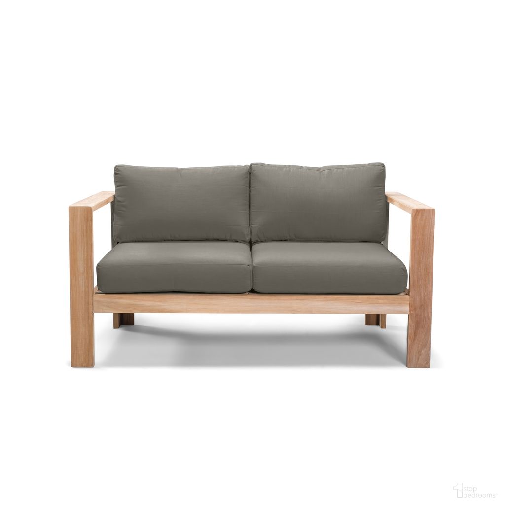 The appearance of Ando Loveseat In Canvas Charcoal and Teak designed by Harmonia Living in the modern / contemporary interior design. This canvas charcoal/teak piece of furniture  was selected by 1StopBedrooms from Ando Collection to add a touch of cosiness and style into your home. Sku: HL-ANDO-TK-LS-CC. Material: Teak.