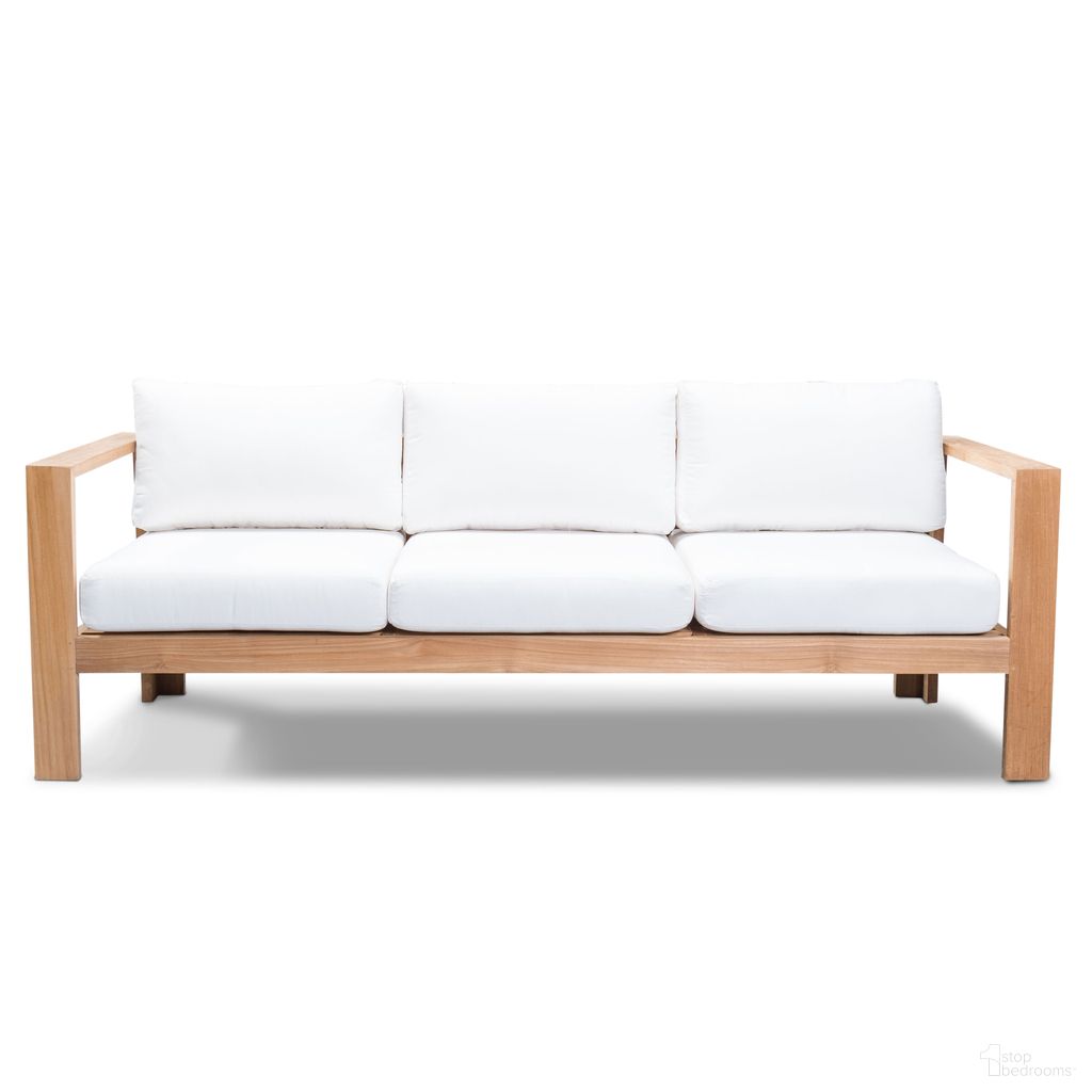 The appearance of Ando Sofa In Canvas Natural and Teak designed by Harmonia Living in the modern / contemporary interior design. This canvas natural/teak piece of furniture  was selected by 1StopBedrooms from Ando Collection to add a touch of cosiness and style into your home. Sku: HL-ANDO-TK-S-CN. Material: Teak.