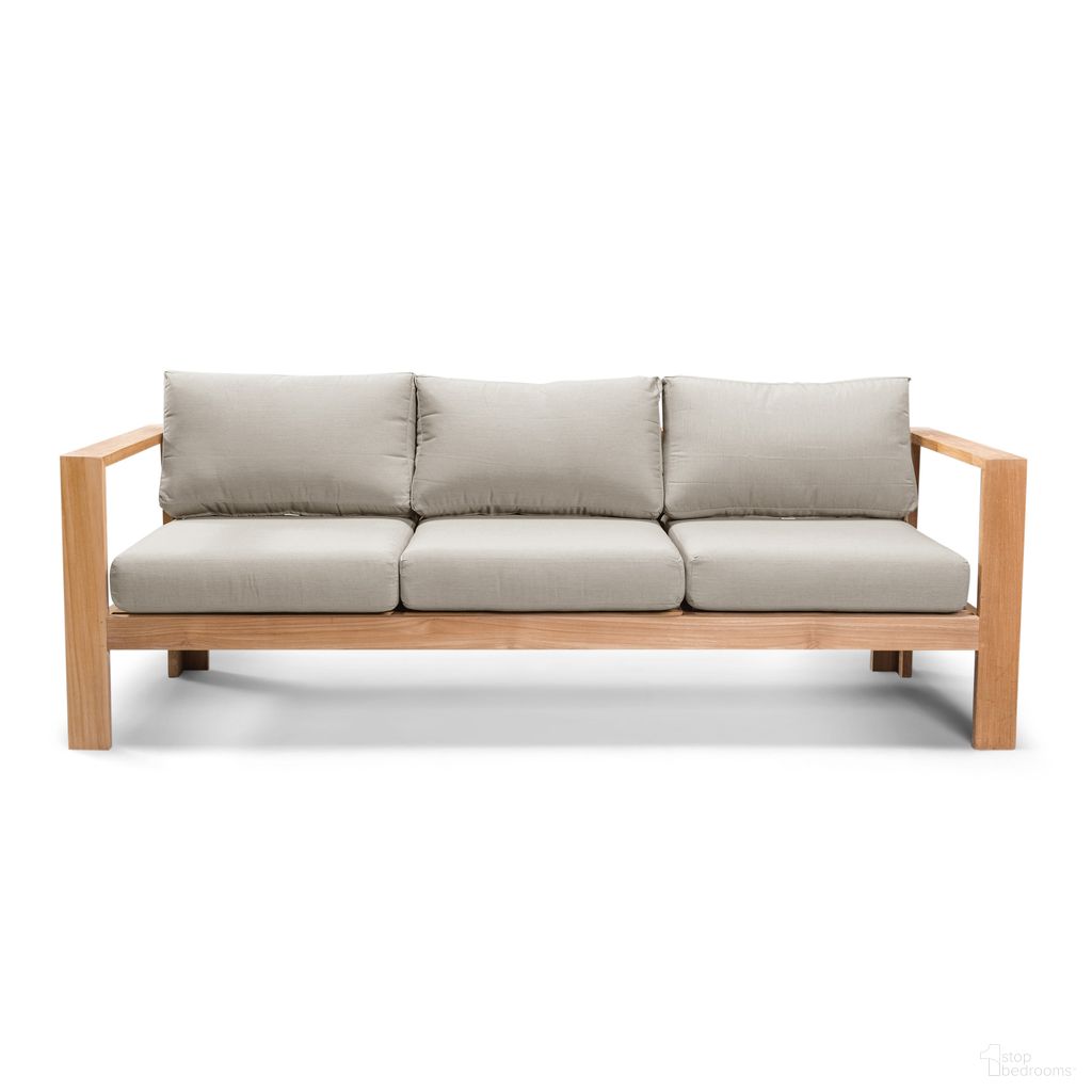 The appearance of Ando Sofa In Cast Silver and Teak designed by Harmonia Living in the modern / contemporary interior design. This cast silver/teak piece of furniture  was selected by 1StopBedrooms from Ando Collection to add a touch of cosiness and style into your home. Sku: HL-ANDO-TK-S-CS. Material: Teak.